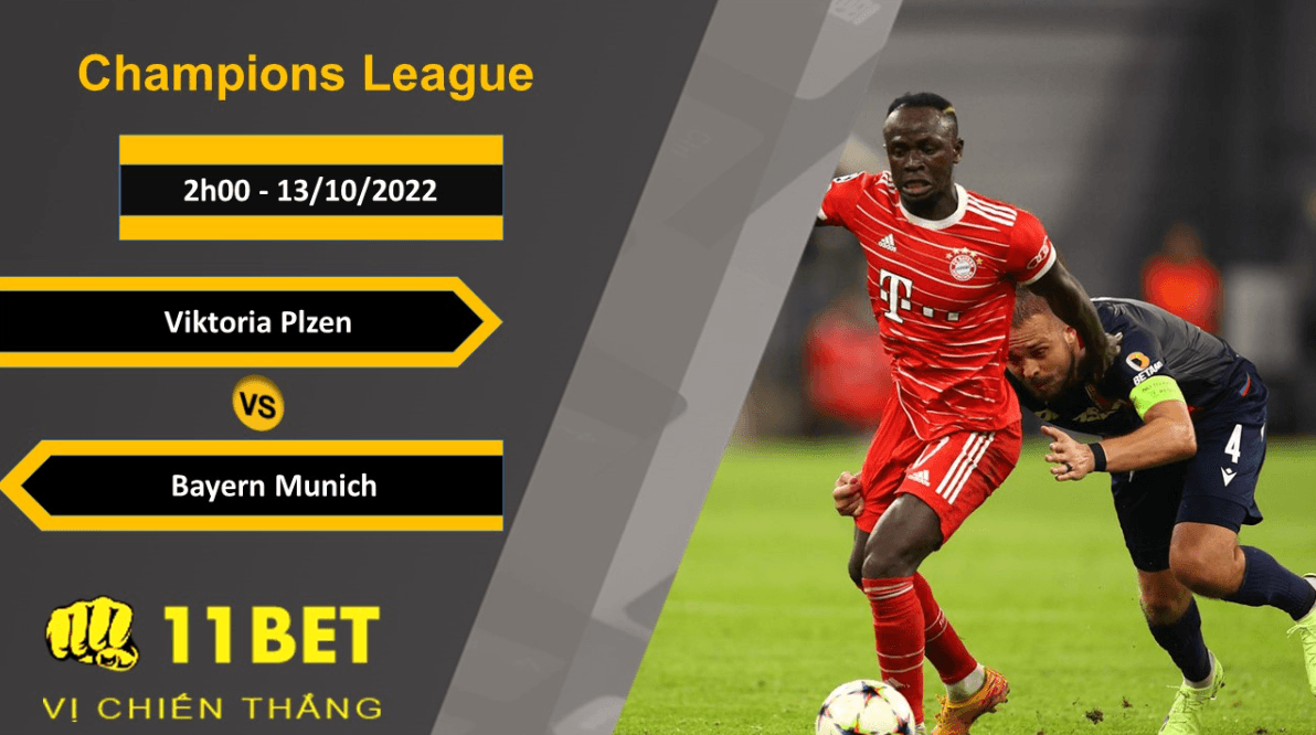 11BET Soi kèo Viktoria Plzen vs Bayern Munich, 2h00, 13/10/2022