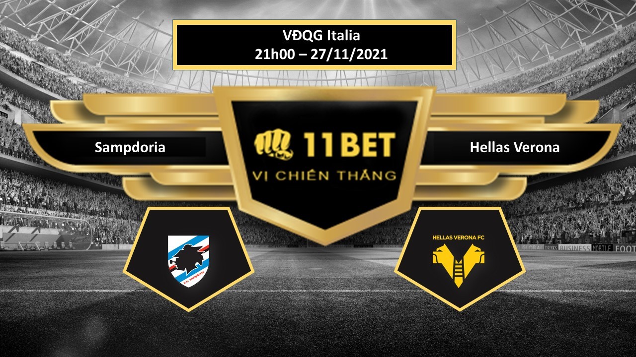 11BET Tip bóng đá Sampdoria vs Hellas Verona ,  hôm nay 27/11/2021