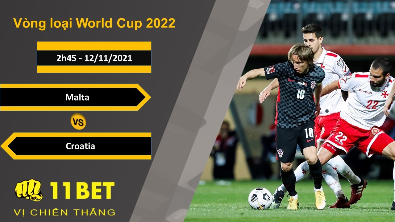 11BET Soi kèo Malta vs Croatia, 2h45, 12/11/2021