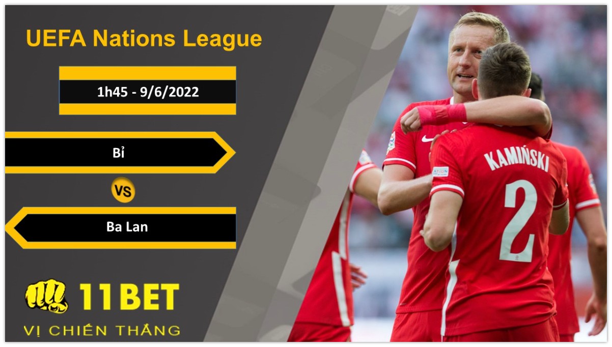 11BET Soi kèo Bỉ vs Ba Lan, 1h45, 9/6/2022