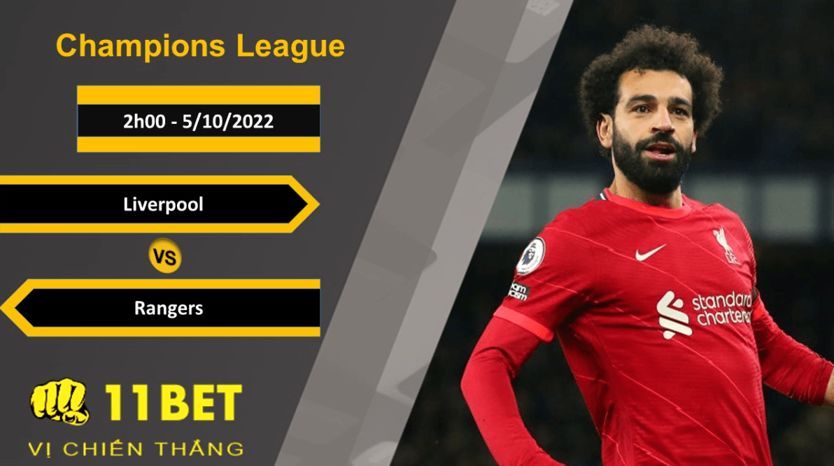 11BET Soi kèo Liverpool vs Rangers, 2h00, 5/10/2022