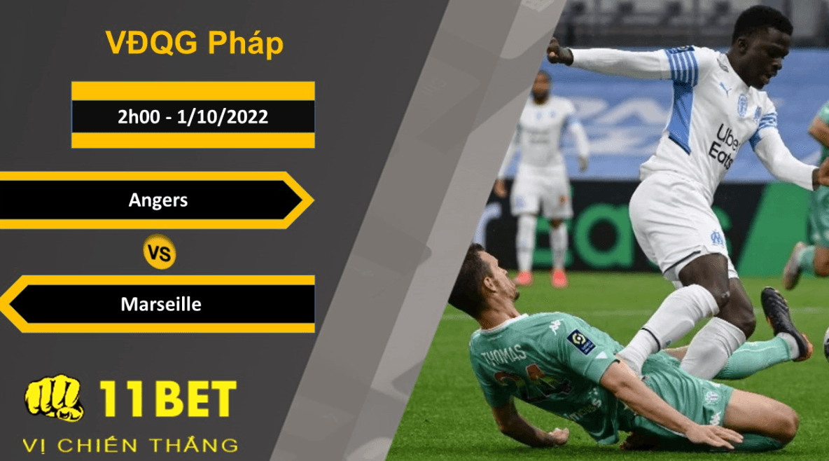 11BET Soi kèo Angers vs Marseille, 2h00, 1/10/2022